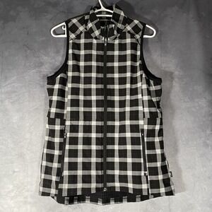 Skechers Go Golf Checkered Performance Vest Women's Sz L Activewear